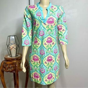 The Cat's Pajamas Floral Colorful Night Shirt Gown Women’s Size Extra Small XS